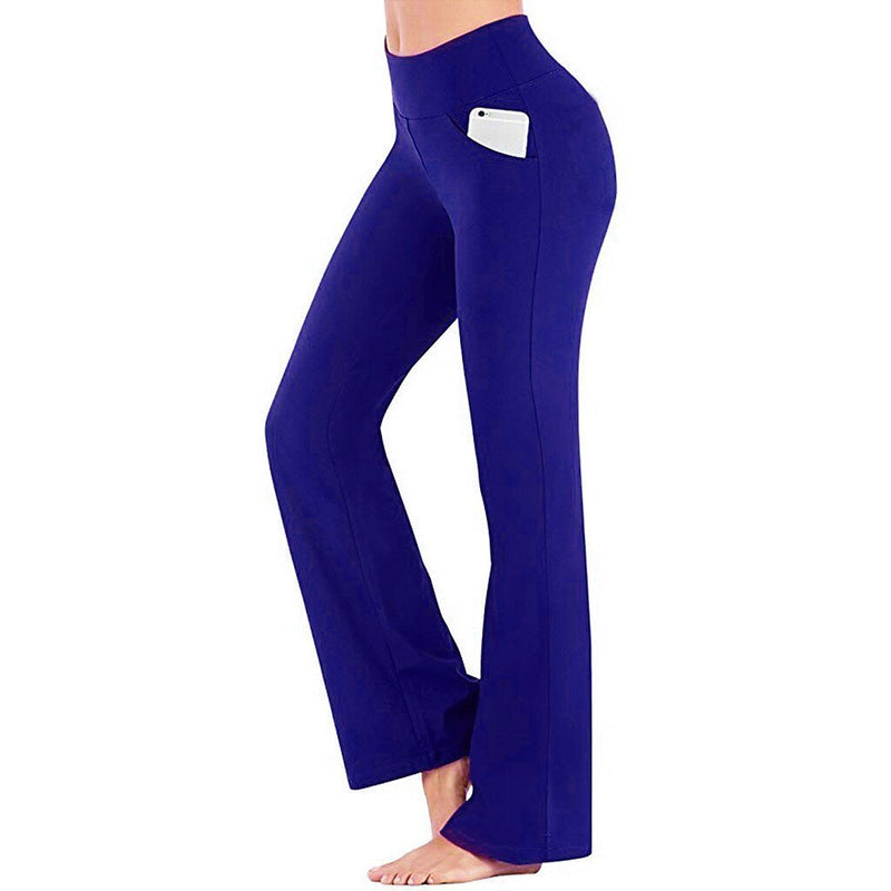 Women's High Waist Yoga Pants Bootcut Flare Leg Tummy Control Quick Dry