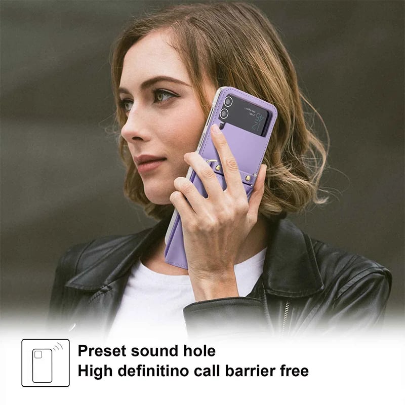 Crossbody Wallet Case of Women for Samsung Galaxy Z Flip3 5G\/ Flip4