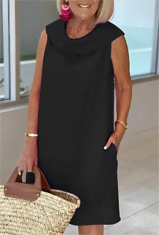 SUMMER RUFFLE COLLAR DRESS