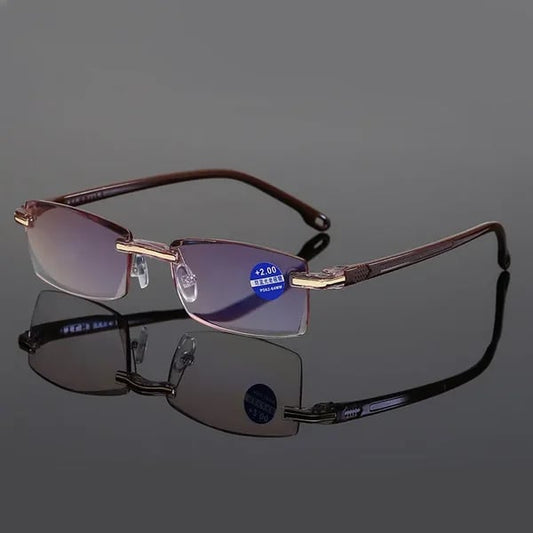 💥49% OFF💥Sapphire High Hardness Anti-blue Progressive Far And Near Dual-Use Reading Glasses