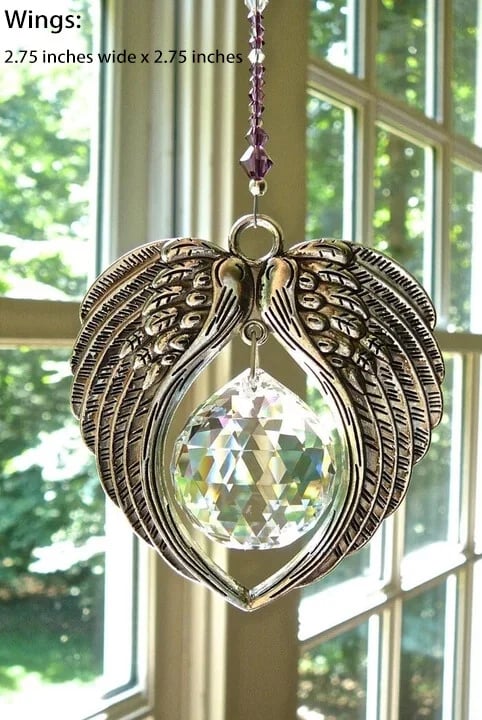 ✨ ANGEL WINGS Crystal and Pewter Wings Suncatcher