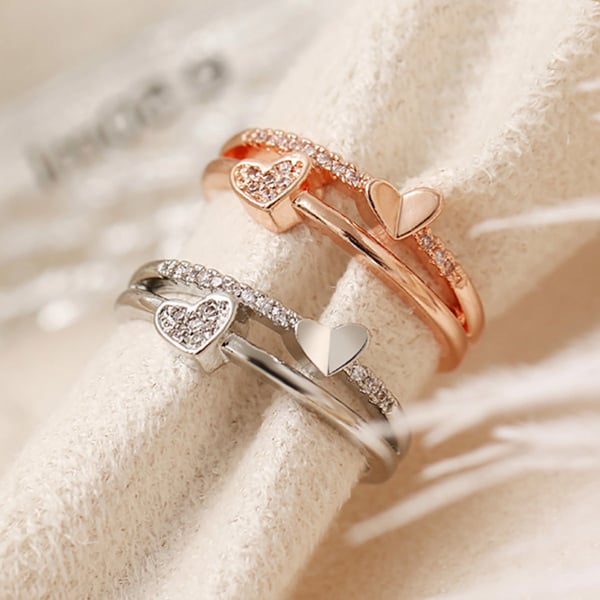 🔥Last Day Promotion 47% OFF-👩Mother & Daughter👧-Always Heart To Heart Ring💕