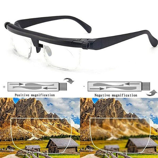 šADJUSTABLE FOCUS GLASSES NEAR AND FAR SIGHT