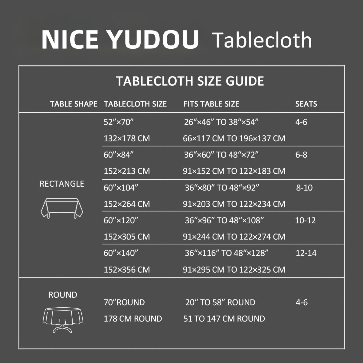 1pc Table Cloth Rectangle Table, Thanksgiving Tablecloth White Tablecloths 60 X 120 High Quality Jacquard Tablecloth, Fitted Tablecloth, Spill Proof & Wrinkle Resistant Table Cloth, Washable Table Cover for Party, Dining, Indoor, Outdoor, Room Decor