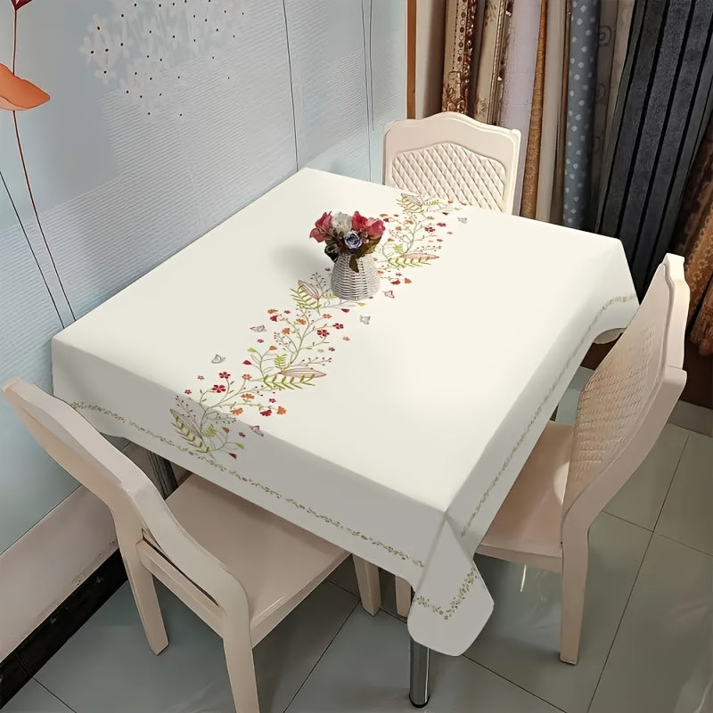 1pc Rectangular Tablecloth | Suitable for Spring and Summer Dining, Indoor and Outdoor Use, Essential for Holiday Parties, Camping, Home Kitchen and Restaurant Decoration 51X7056X8356X103 Inch