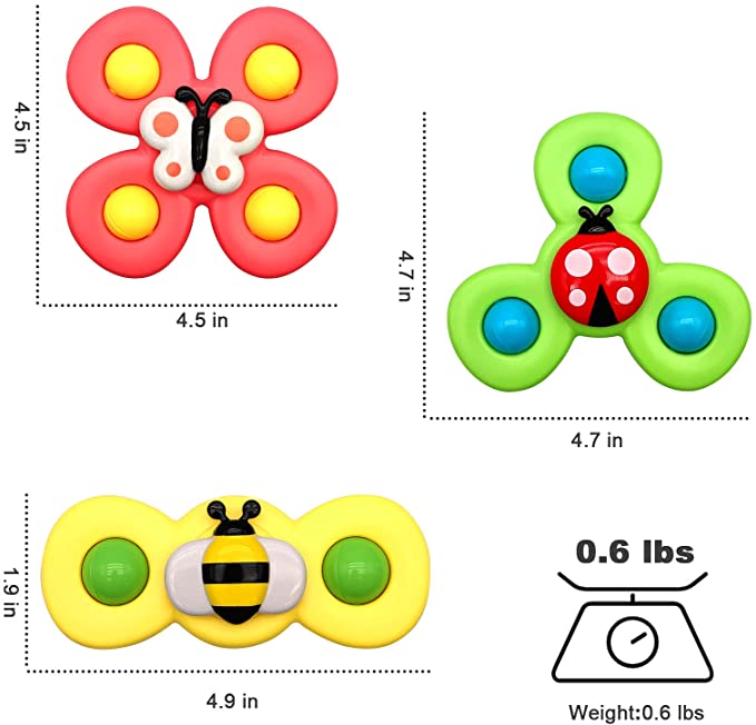 🎉2023 NEW YEAR Hot Sale-Suction Cup Spinner Toys（3 piece set）Buy 2 Free Shipping