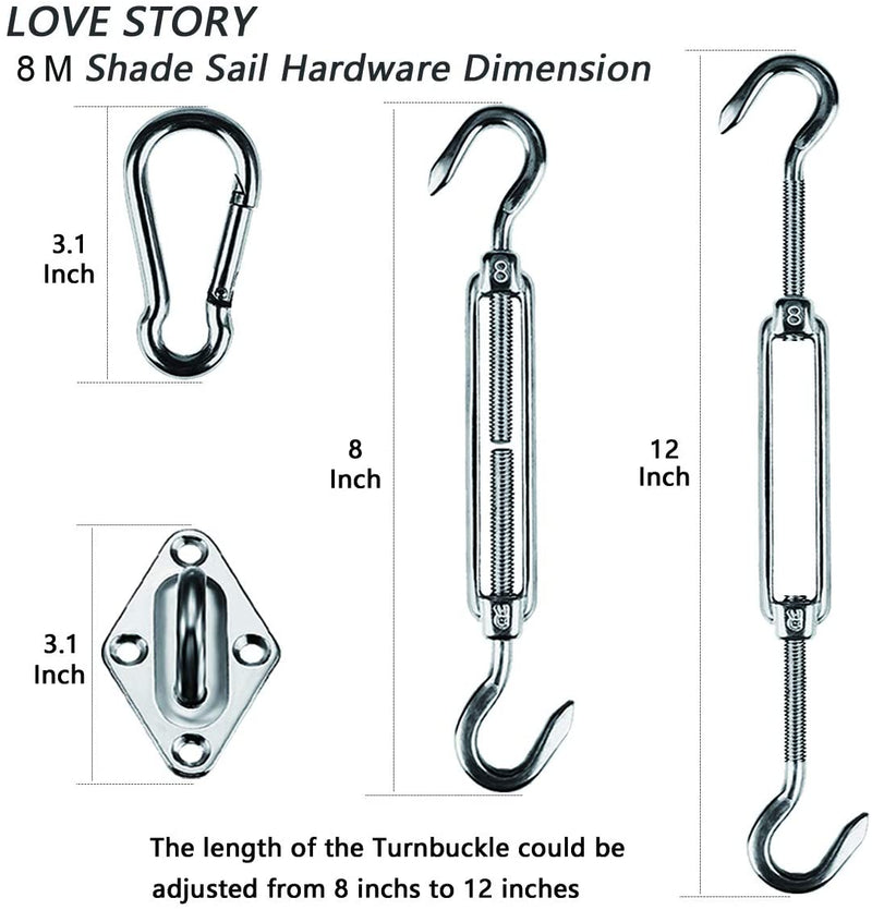 (💥Last Day Flash Sale - 48% OFF) Shade sail Hardware Kit