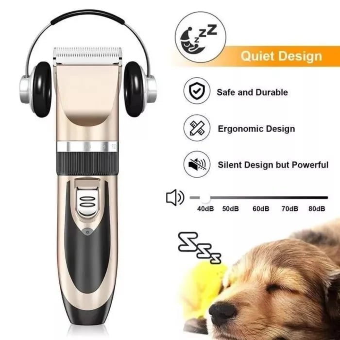 NOISE-FREE DESIGN PET HAIR CLIPPER（Free pet comb for a limited time）
