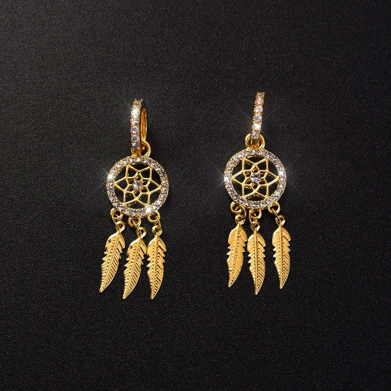 🔥Dreamcatcher Crystal Charm Earrings