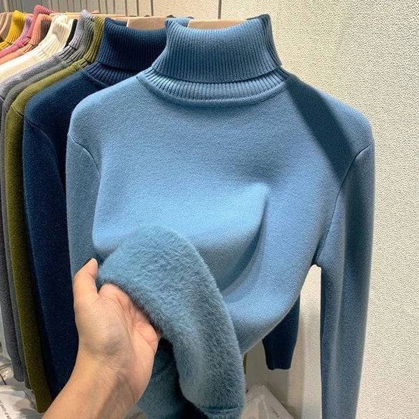 🎅New Year Sales 48% OFF🎁Winter fleece thick knitted bottoming shirt
