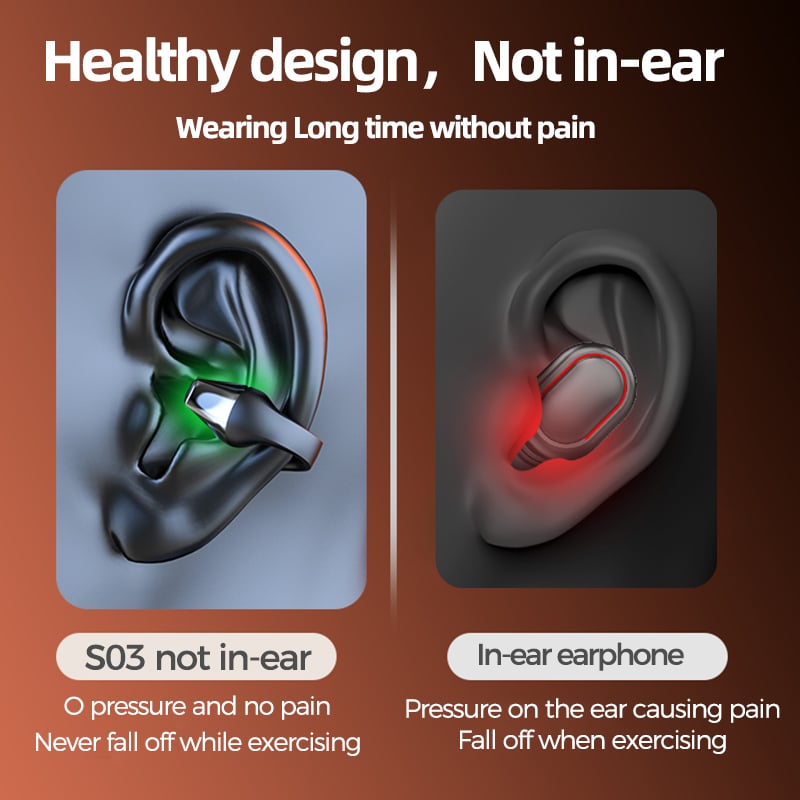 🎁Promotion 47% OFF🎁 2023 Wireless Ear Clip Bone Conduction Headphones🎧