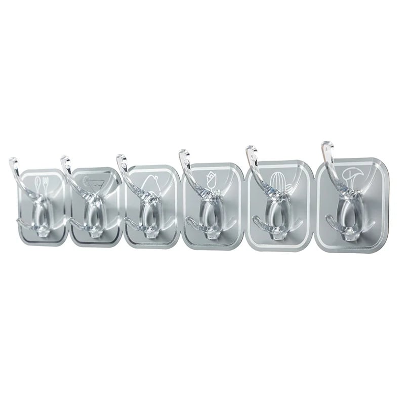 🔥SUMMER HOT SALE 49% OFF🔥MULTIFUNCTIONAL TRANSPARENT 6 HOOKS