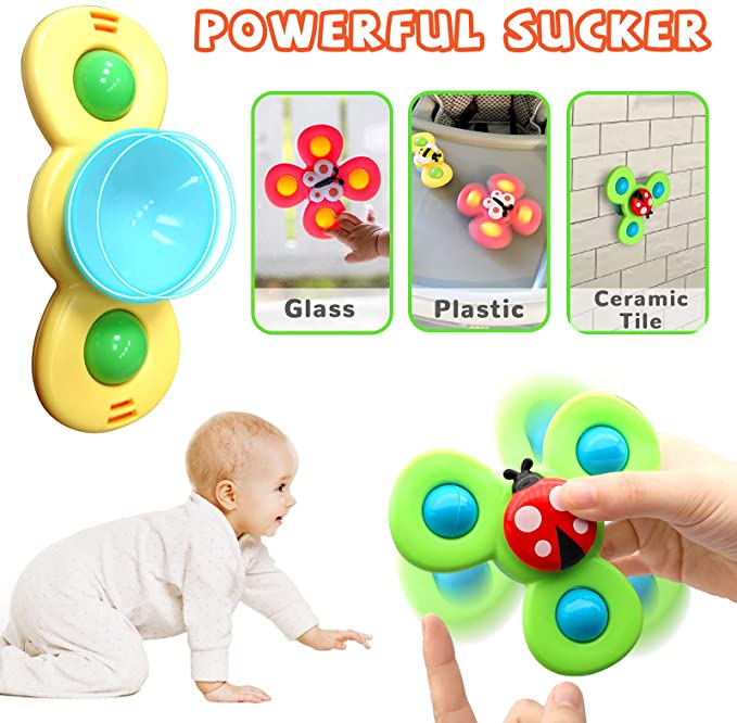 🎉2023 NEW YEAR Hot Sale-Suction Cup Spinner Toys（3 piece set）Buy 2 Free Shipping
