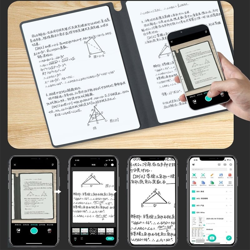Smart Reusable Leather Notebook
