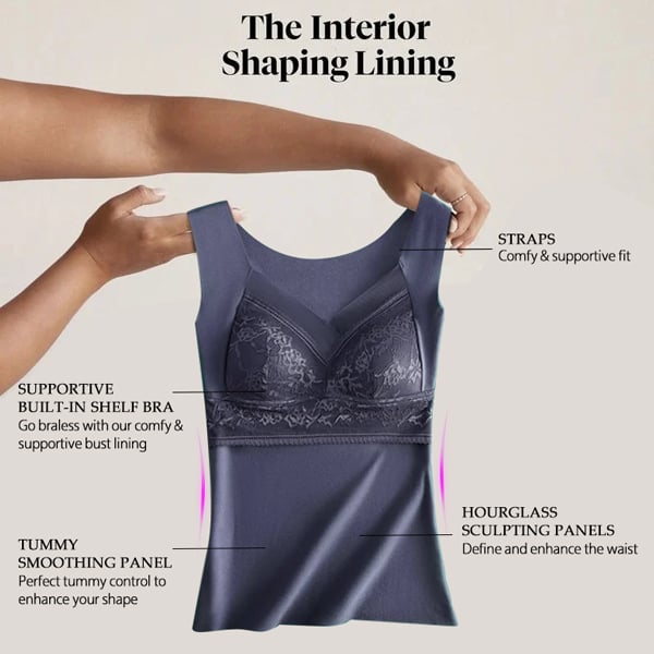 LAST DAY🎉Buy 1 Get 2 Free(Add 3 pcs to cart)⚡2-in-1 Built-in Bra Thermal Underwear