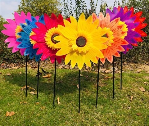 🎉Buy 2 Get 1 Free - Add 3 in Cart🎉 Colorful Sunflower Windmill-For Decoration Outside Yard🌻