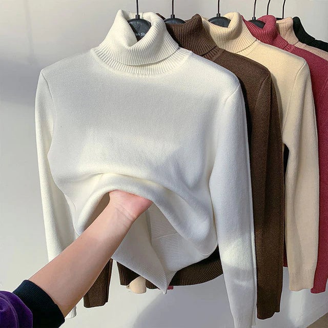 🎅New Year Sales 48% OFF🎁Winter fleece thick knitted bottoming shirt