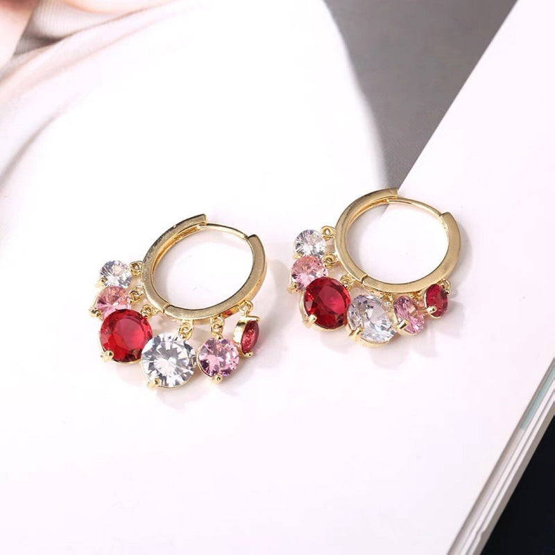 💎Shiny Colorful Dangle Pomegranate  Earrings