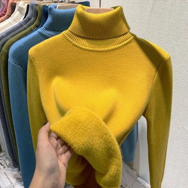 🎅New Year Sales 48% OFF🎁Winter fleece thick knitted bottoming shirt