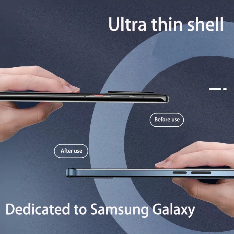 NEW Metal Frame Magnetic Matte Case Cover for Samsung