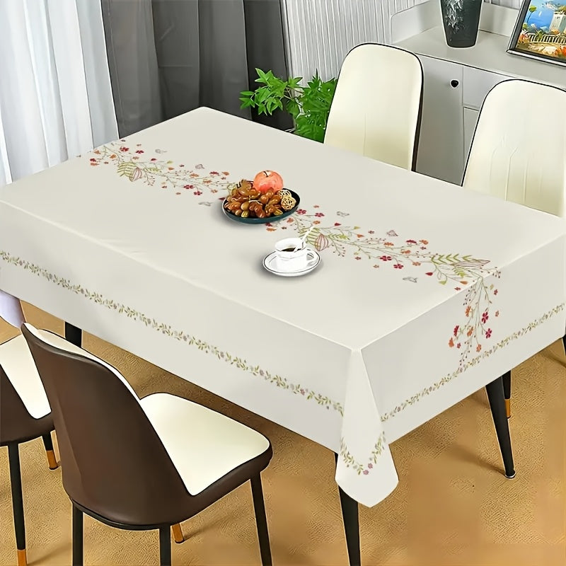 1pc Rectangular Tablecloth | Suitable for Spring and Summer Dining, Indoor and Outdoor Use, Essential for Holiday Parties, Camping, Home Kitchen and Restaurant Decoration 51X7056X8356X103 Inch