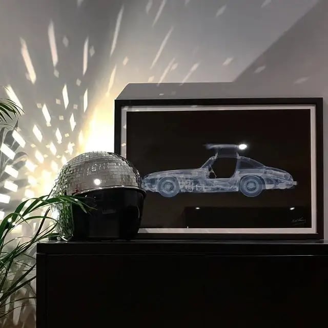 Disco ball Helmet with Retractable Visor