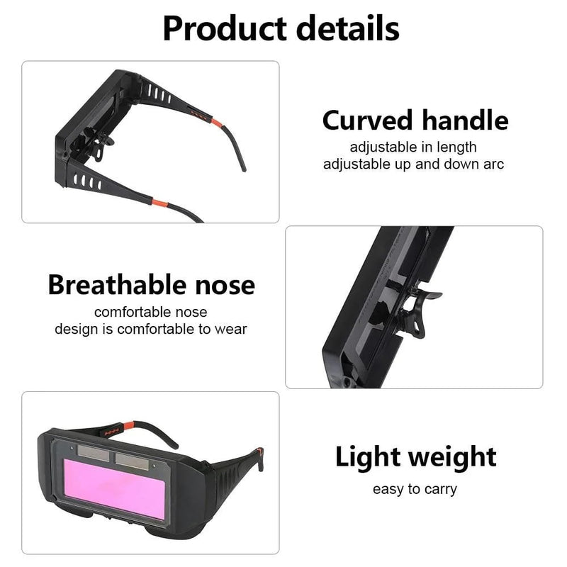 (🎉NEW YEAR SALE - 48% OFF)) Auto Dimming Welding Glasses(With 5 lenses) 🔥 BUY 2 GET EXTRA 10% OFF