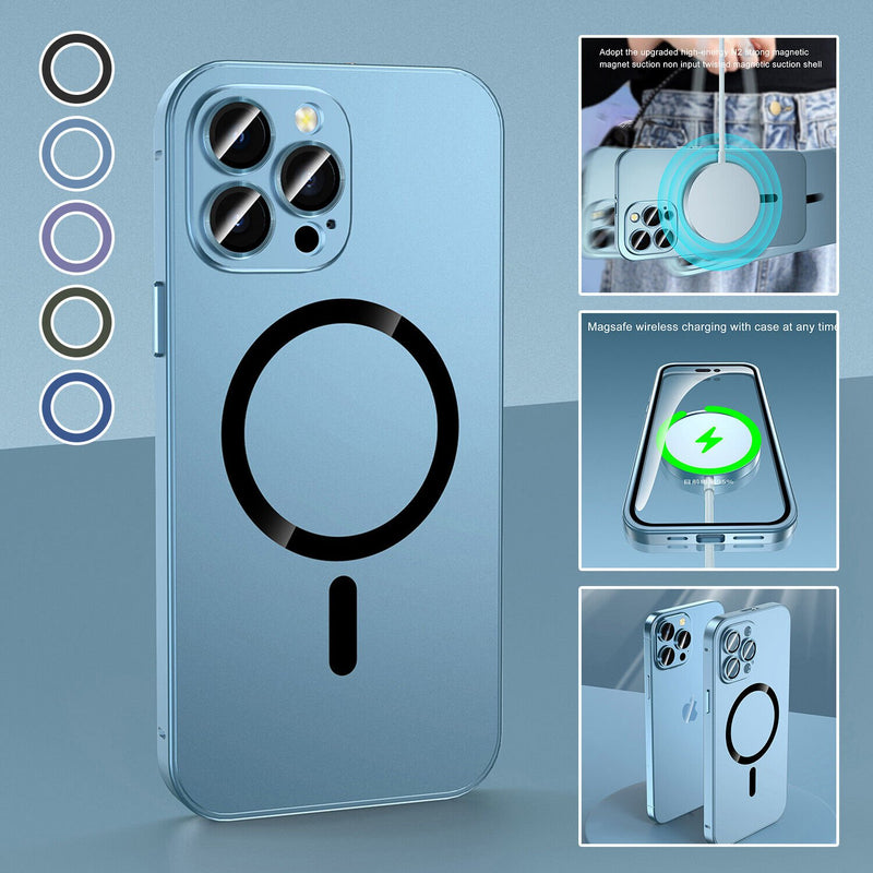 🎄Festival Promotion 40% OFF - Magnetic Charging Aluminium Metal frame case for iPhone
