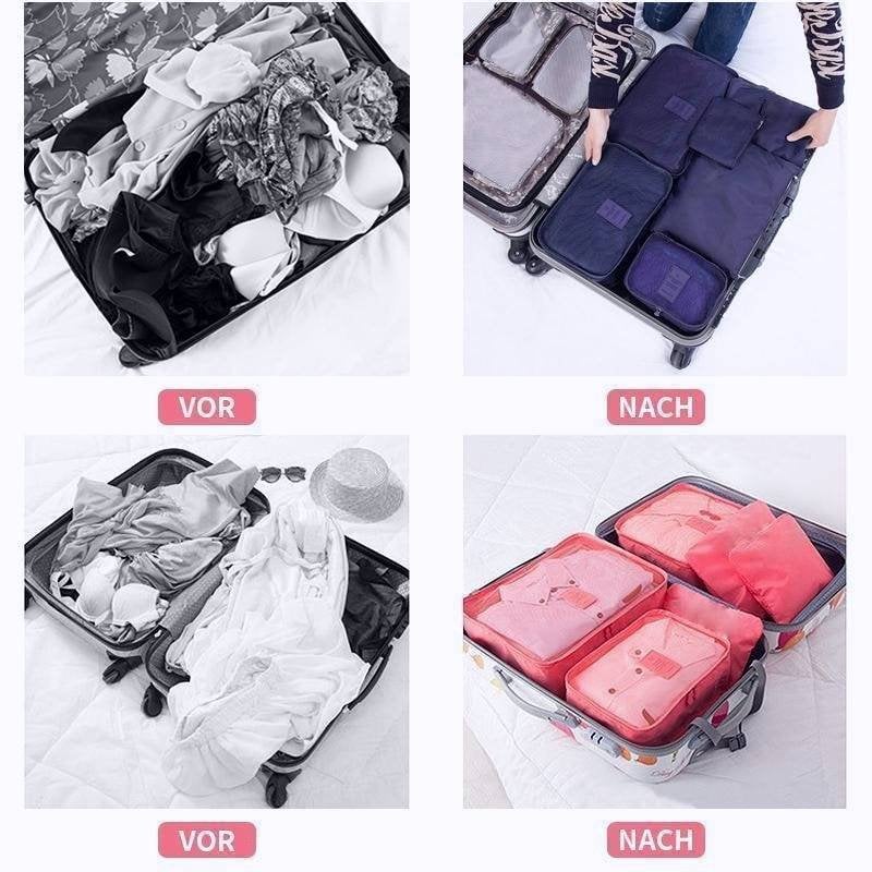 6 pieces portable luggage packing cubes🧳