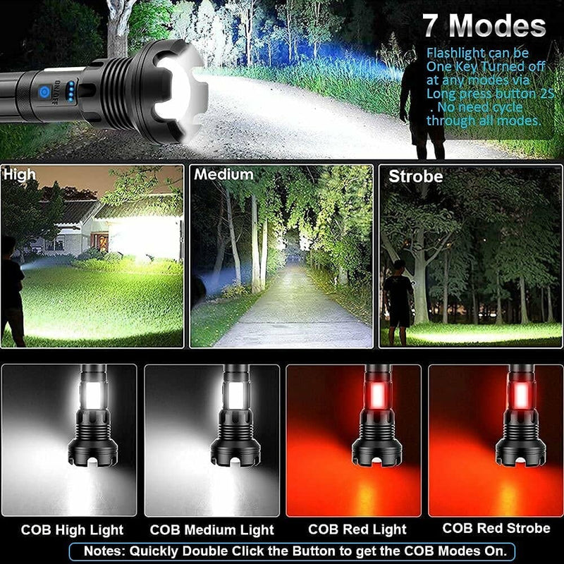 🏠LED Rechargeable Tactical Laser Flashlight