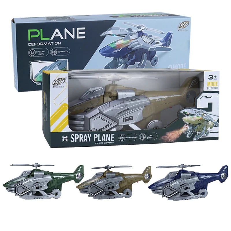Hot Sale LED Transforming Dinosaur Helicopter Toy