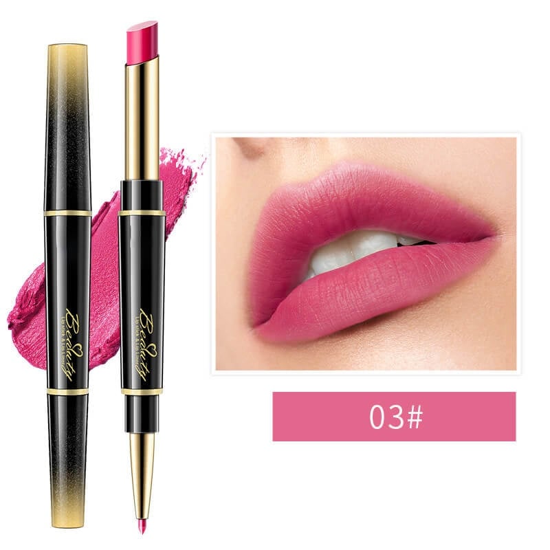 🔥 BIG SALE - HALF PRICE🔥🔥Double ended lipstick Automatic Lip Liner Matte Waterproof Non-fading Non-stick Lipstick
