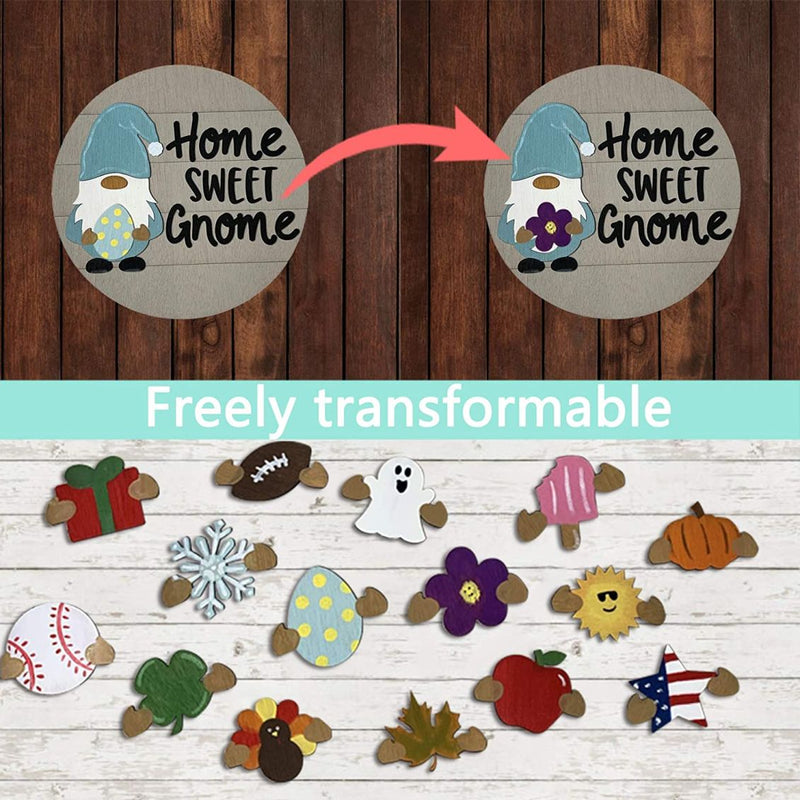 🎉 Last Day Promotion-47% OFF 🎉-Cute 3D Seasonal Interchangeable Gnome Door Hanger