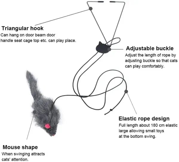 🎁🔥A-Door-Able Bouncing Mouse Cat Toy😻