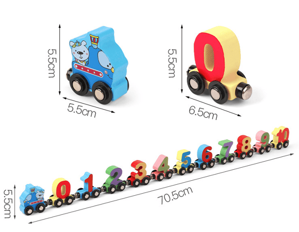 🔥 Preschool Education Wooden Train Toy