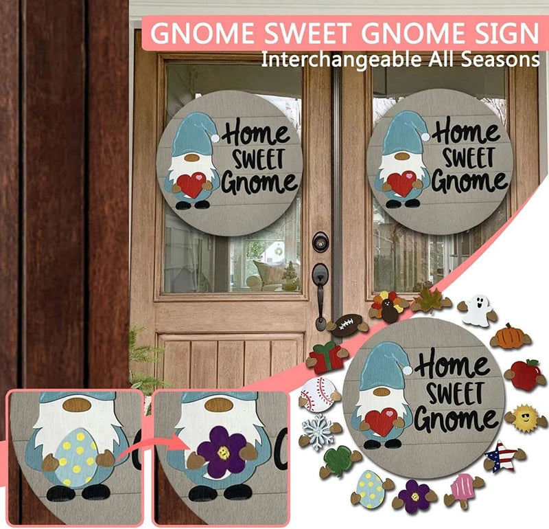 🎉 Last Day Promotion-47% OFF 🎉-Cute 3D Seasonal Interchangeable Gnome Door Hanger