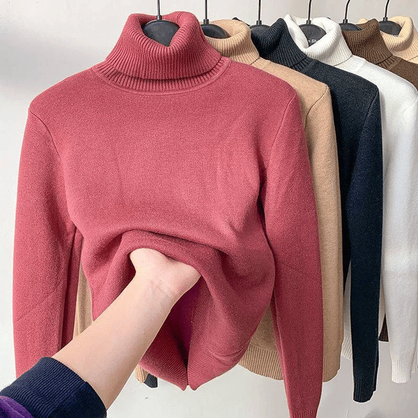 🎅New Year Sales 48% OFF🎁Winter fleece thick knitted bottoming shirt