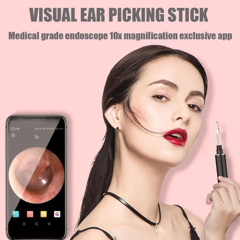 🔥48%OFF🔥Localityi™ Clean Earwax-Wi-Fi Visible Wax Removal Spoon, USB 1296P HD Load Otoscope