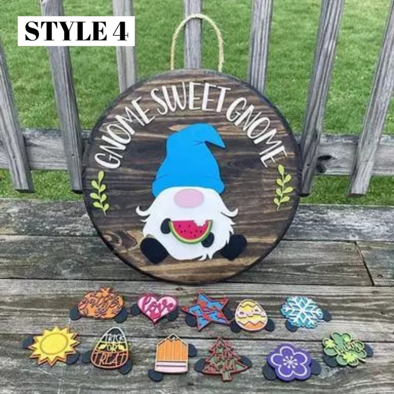 🎉 Last Day Promotion-47% OFF 🎉-Cute 3D Seasonal Interchangeable Gnome Door Hanger