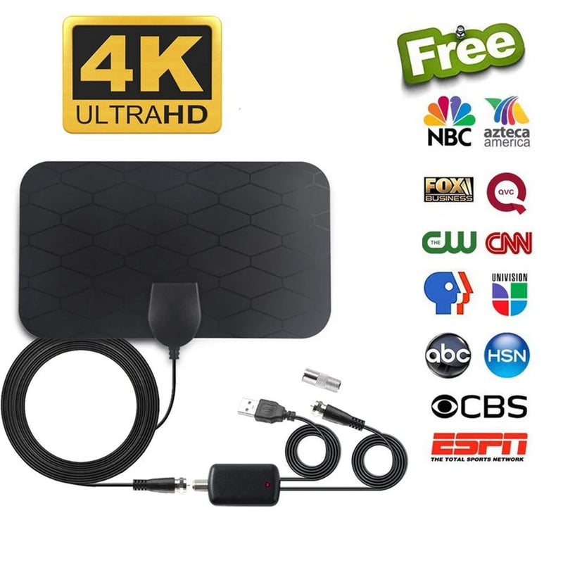 HDTV cable antenna 4K (5G chip, 🌎 can be used worldwide)