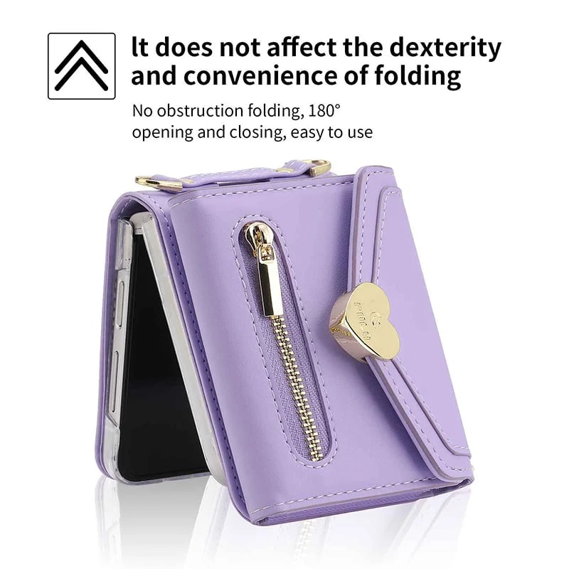 Crossbody Wallet Case of Women for Samsung Galaxy Z Flip3 5G\/ Flip4
