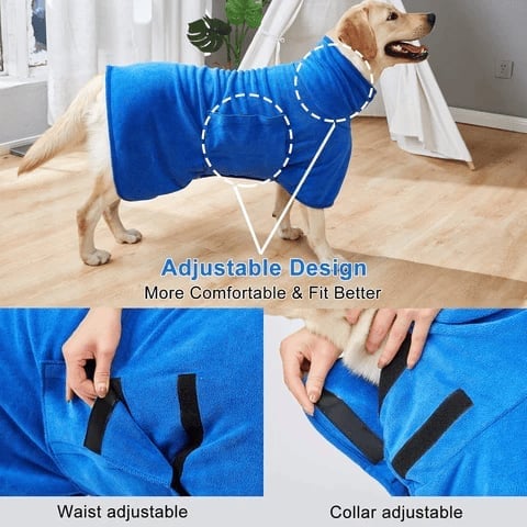 🎄Super absorbent pet bathrobe