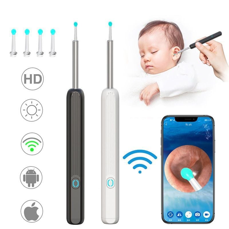 🔥48%OFF🔥Localityi™ Clean Earwax-Wi-Fi Visible Wax Removal Spoon, USB 1296P HD Load Otoscope