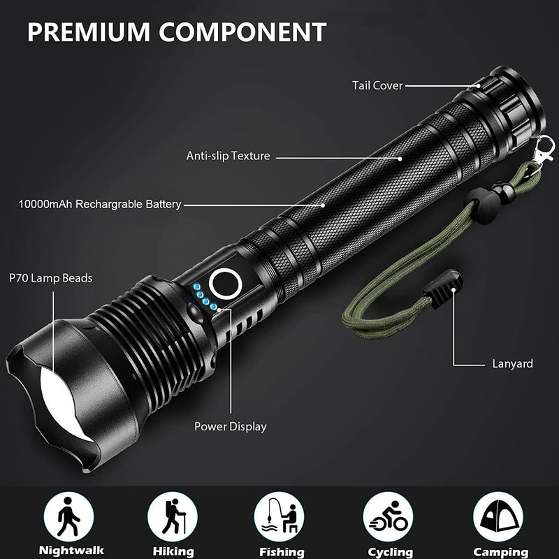 LED Rechargeable Tactical Laser Flashlight