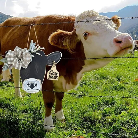 48% OFF🔥-Farmhouse Cow Head Welcome Wreath