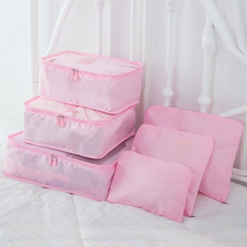 6 pieces portable luggage packing cubes🧳