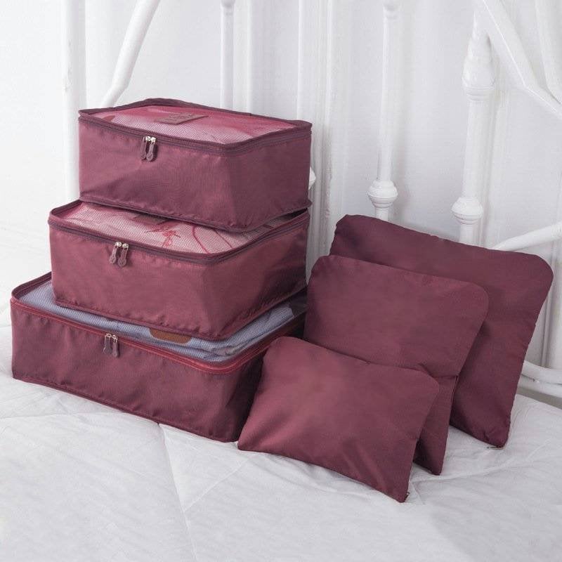6 pieces portable luggage packing cubes🧳
