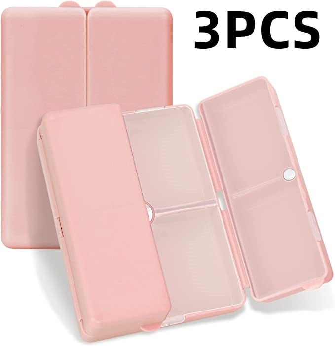 Daily Pill Organizer, 7 Compartments Portable Pill Case Travel Pill Organizer,[Folding Design]Pill Box