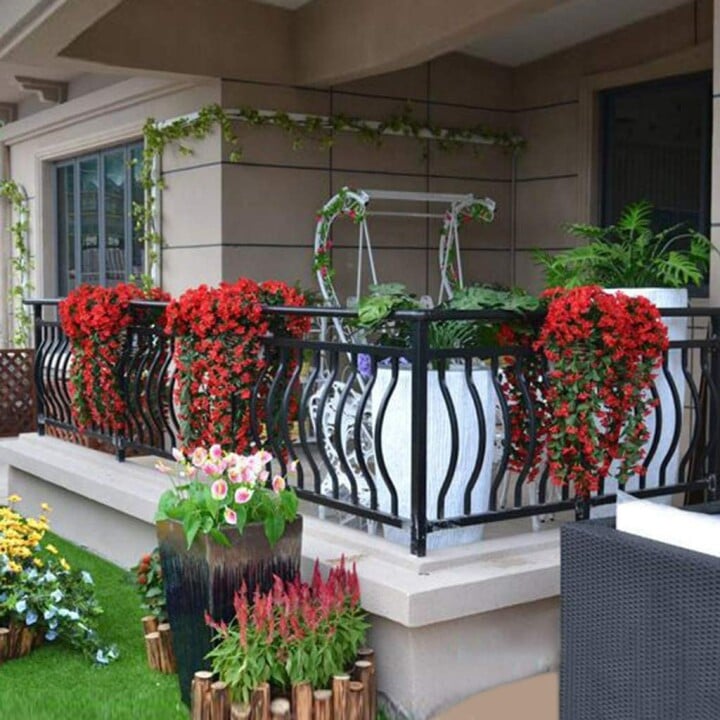 🔥🏡Vivid Artificial Hanging Orchid Bunch