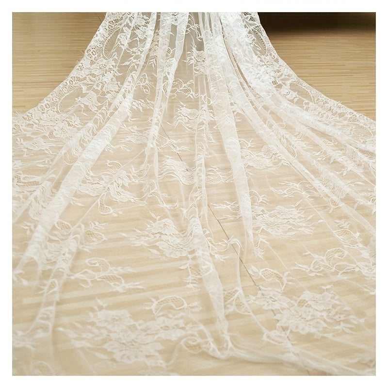 Wedding Party Home Decor Cloth 1pc, White Lace Fabric for Table Cover, Lace Decorative Tablecloth Dining Cloth Textile Wedding Party Home Decor